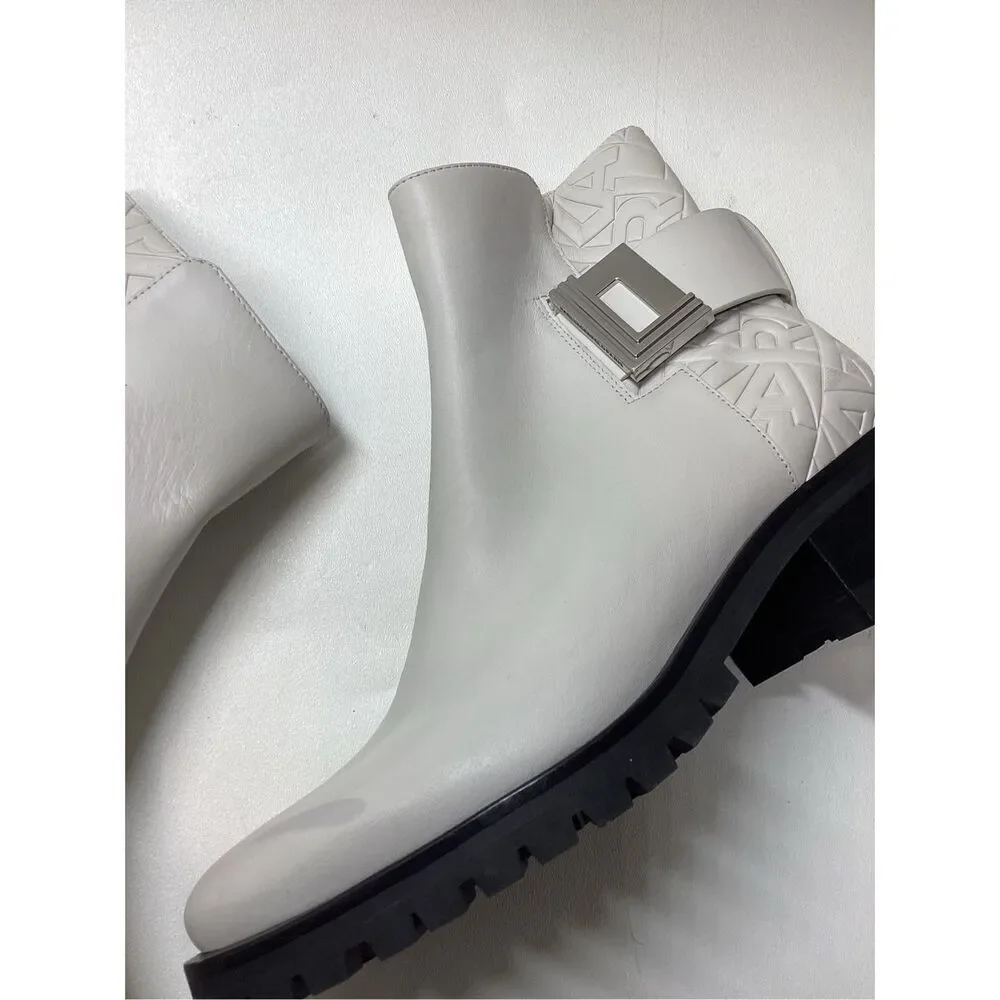 Karl Lagerfeld Paris Vara buckled zip ankle booties‎ size 8.5